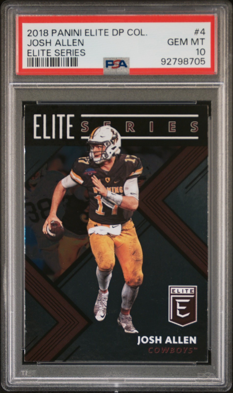 2018 PANINI ELITE DRAFT PICKS-JOSH ALLEN-ELITE SERIES #4 (RC) PSA 10 🔥POP-41🔥