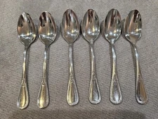 Set Of 6 Nice Vintage Fortessa SAVOY 18/10 Heavy Stainless teaspoons