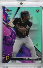 2021 Topps Finest Pittsburgh Pirates Ke Bryan Hayes Base Aqua Refractors 135/199