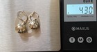 Vintage .925 Sterling Silver 4.30 Grams Ball Dangle Earrings Hook Leaver Closure — photo 3
