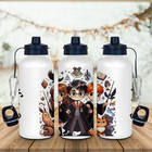 PERSONALISED 'HARRY POTTER & FRIENDS' (B) 600ML ALUMINIUM GLOSSY WATER BOTTLE.