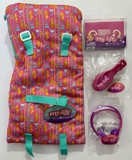 My Life As Accessories Lot Sleeping Bag, Hearing Aids, Hairbrush Fits 18 Dolls