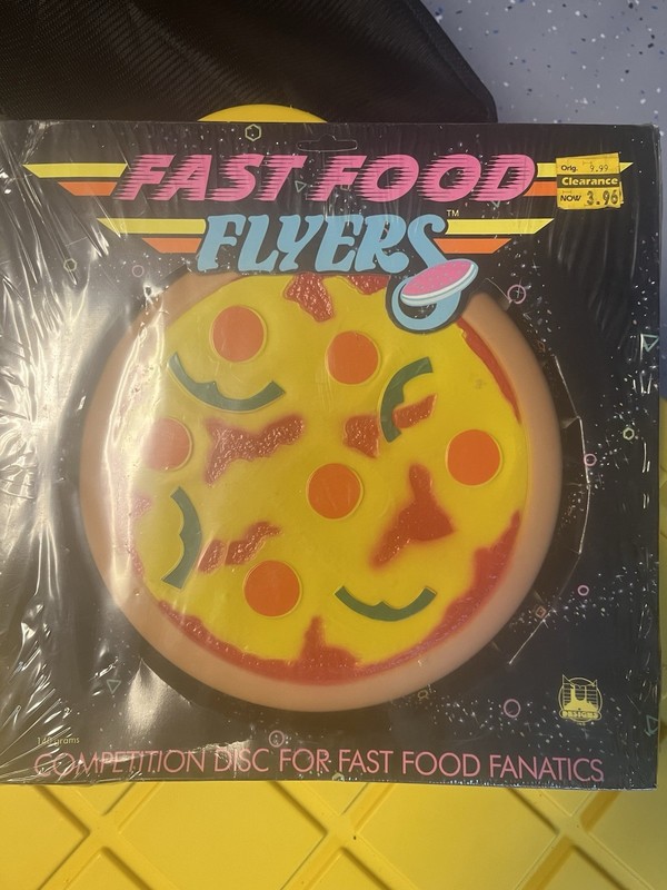 Vintage 1988 Fast Food Flyers Pizza Flying Disc Toy