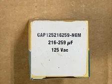 Hi-Torq CAP125216259-NGM 216-259 uF MFD 125 Vac Motor Start Starting Capacitor