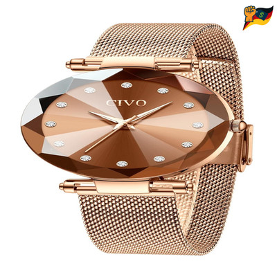 Rose Gold Starry Sky Uhr Damen Uhren Quarz Analog Wristwatch Edelstahl Mesh 40