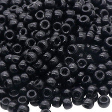 1000Pcs Pony Beads Bracelet 9Mm Black Plastic Barrel Pony Beads for Necklace,Hai
