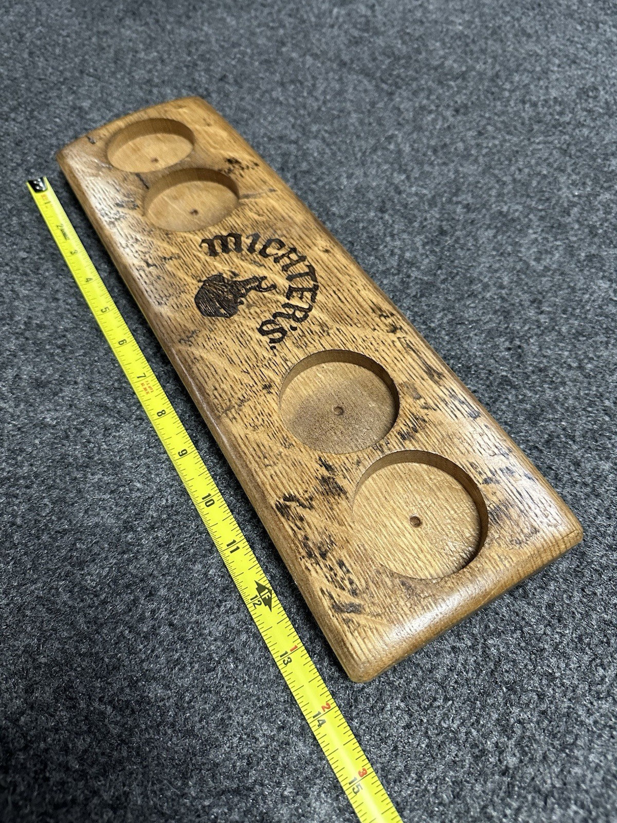 Michter’s Whiskey Flight Board Barrel Stave Tasting Barware Distillery Kentucky