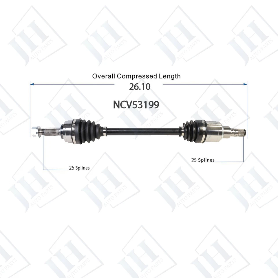 Eje CV conductor delantero izquierdo original para Nissan Versa 2020-24 patadas tracción delantera automática CVT Foto 2 de 4