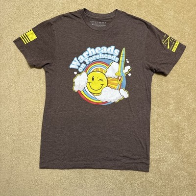 Grunt Style Brown T Shirt Men s Small S Warheads on Foreheads Club Graphic