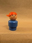 Vintage Fisher-Price Little People Wood Mad Boy Gently Played With