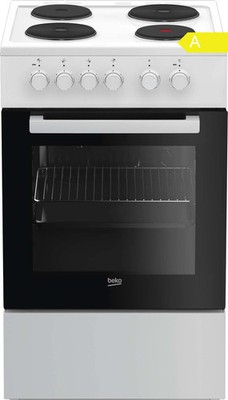 Beko Elektro Standherd 50cm 4 Kochplatten Weiß A 60L Grill Ober-Unterhitze