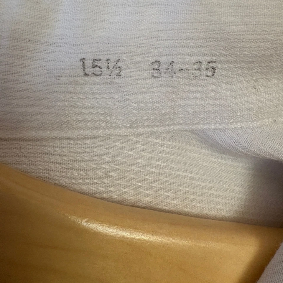 Camisa de vestir blanca manga larga Christian Dior de colección para hombre 15,5 34-35 Q.V. Foto 3 de 4