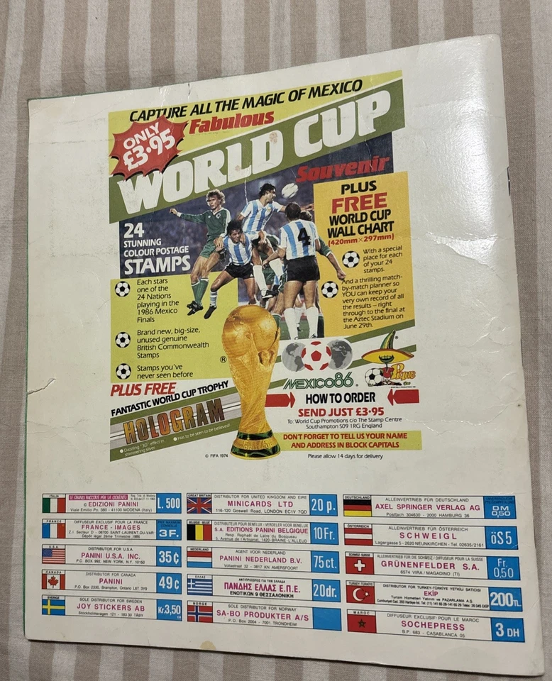 Panini Mexico 86 World Cup Sticker Album - Image 2 of 4