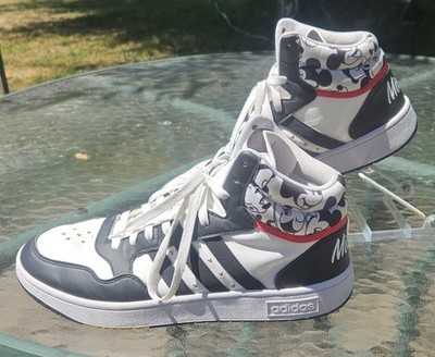 Adidas Neo Hoops 3.0 Shoes Mens Size 12 Mickey White Black Mid Top Sneakers