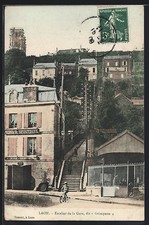 CPA Laon, Escalier de la Gare, dit Grimpette 1909 