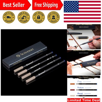 Schmidt 888 Blue Broad Rollerball Refills - 4 Non-Dry Ceramic Ink Cartridges