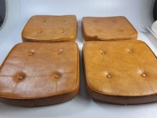 4 x Vintage Chromcraft Replacement Seats - Bronze Vinyl - C55 C255 16"x17"