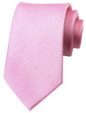 Men's Classic Solid Color Ties Soft Business Casual Attire Suit One Size Pink