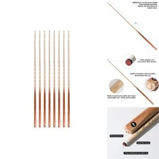 HMQQ 58" One Piece Pool Cue Stick 13MM Leather Tip 20OZ Wood Grain Set of 8
