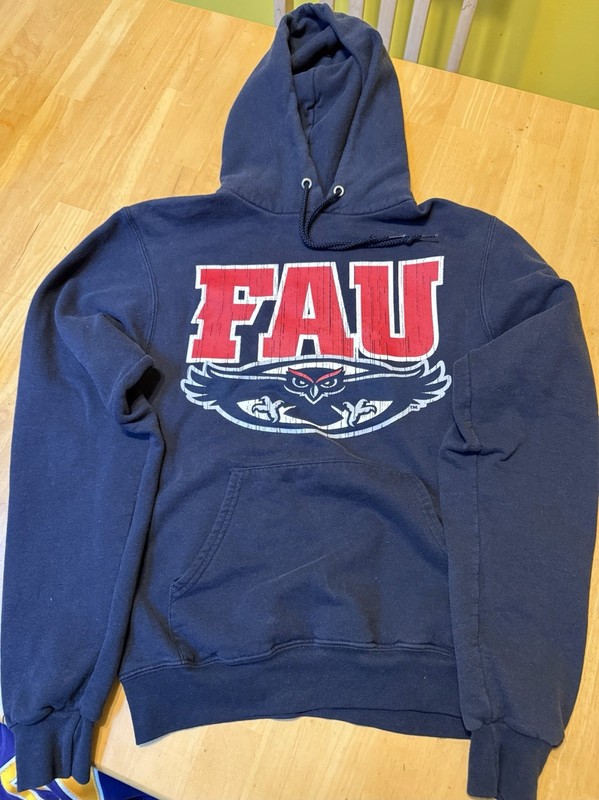 Champion Florida Atlantic Owls FAU Navy Pullover Hoodie Sweatshirt Size XS