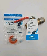 SharkBite Max 3/4 in. Brass Push-to-Connect Ball Valve & 3/4" Disconnect Clip