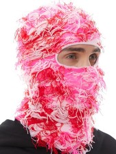 Distressed Ski Mask Balaclava Yeat Shiesty Fluffy Knitted Full Face Mask