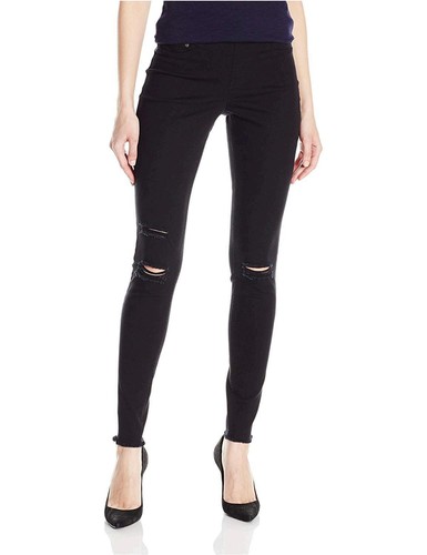 HUE Women's Ripped Knee Denim Leggings 