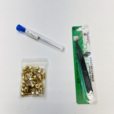 30Piece 3D Printer O.4mm Extruder Nozzles Heads  5 Cleaning Needles Tweezers Kt