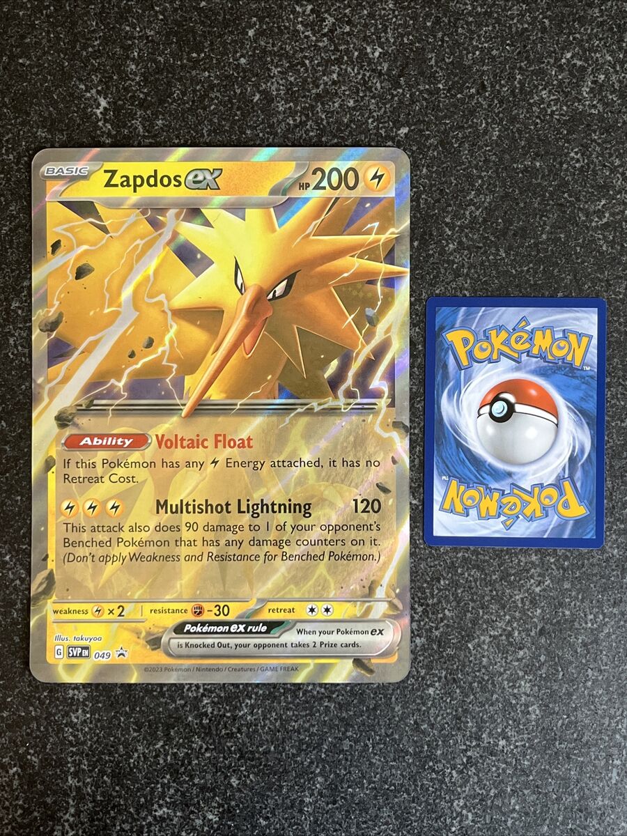 Pokemon TCG: 151 Zapdos Promo Cards Ex 049 Black Star & Jumbo