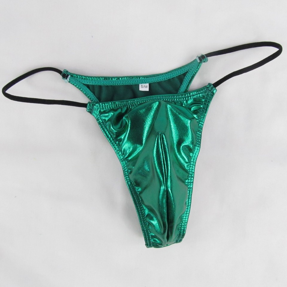 Men Diving String K2093 K208 Mens Bikini String waist String Thong Coated Metallic Shiny ...