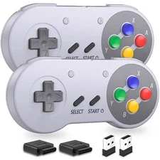 Wireless SNES Remote Game Controller For Original Super Switch Online& SFC ， Mac