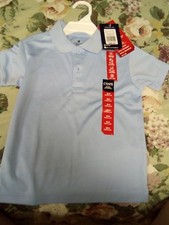 Boys Chaps Light Blue Collared School Approved Shirts Size 4