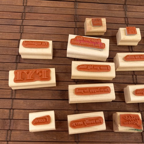 Stampin Up FYI 16 Rubber Stamp Card Making Set I'm Expecting You Make Me Smile - Picture 8 of 9