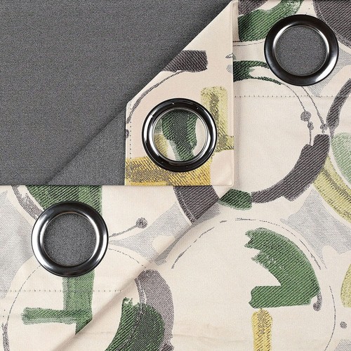 VOGOL Blackout Curtains for Bedroom, Green Geometric Circles Print Curtains 8... - Picture 5 of 7