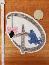 Disney D Eeyore Iron on Patch approx 3.5"-4"