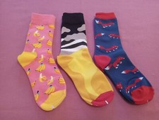 3-Pack Women's Girl's Novelty Socks New WO Tags-Assorted Themes-Fast Shipping