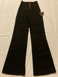 high waisted button fly black jeans