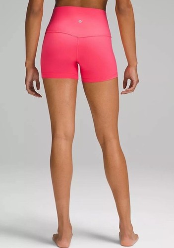 Taglia 6 Nuovo con etichette Lululemon Align HR High Rise Short 6" in rosa lucidalabbra - Foto 2 di 2
