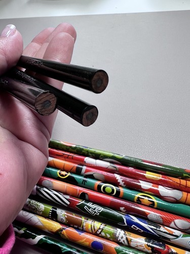 New! Lot of 12 Sports Wood Pencils with Baseball Soccer and Basket Ball Erasers - Picture 12 of 12