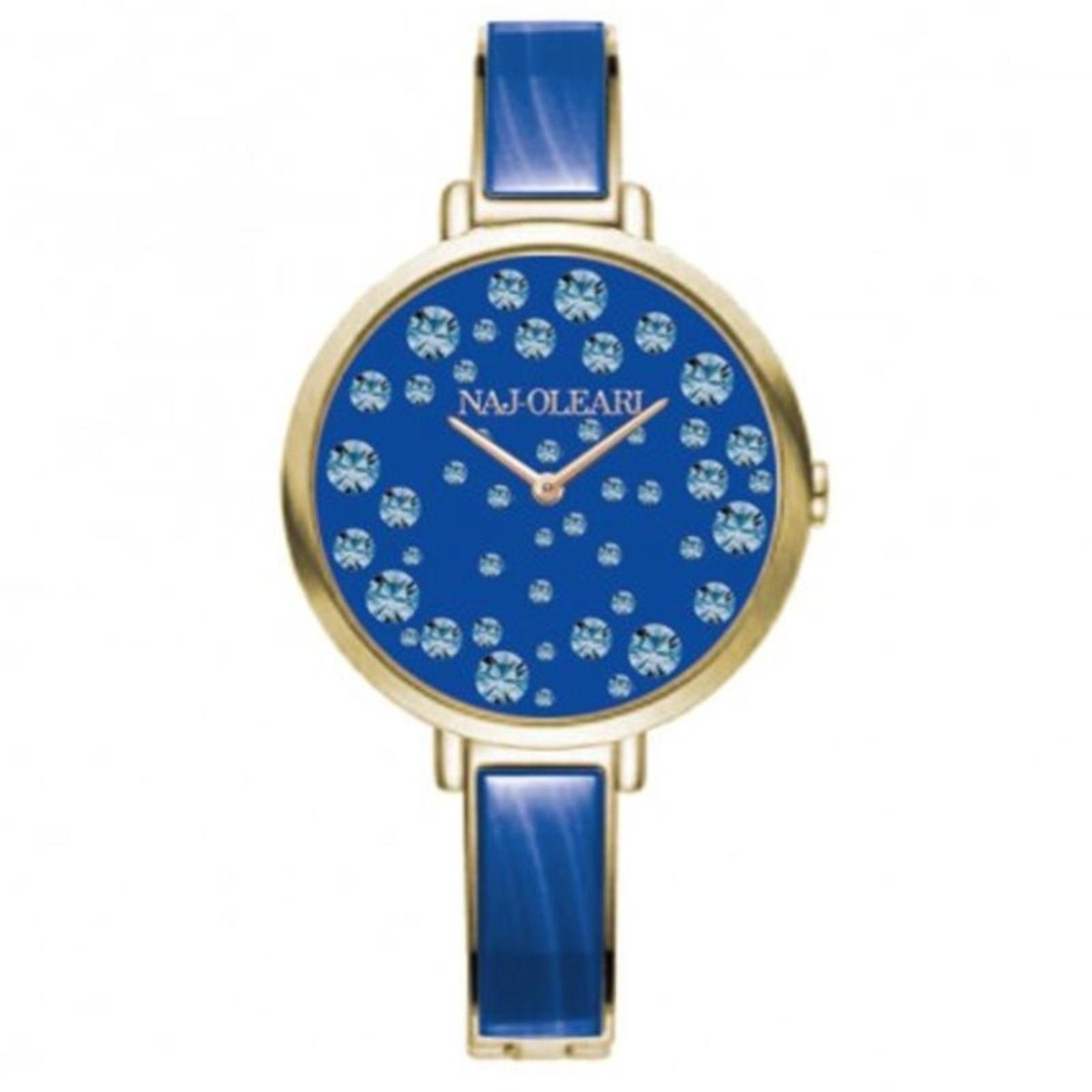 Orologio Da Donna Di NAJ-OLEARI NJ630 In Pelle Blu E Cassa Acciaio