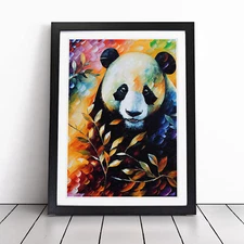 Panda Painted Vol.2 Framed Canvas Wall Art Print Poster Picture, Home Decor
