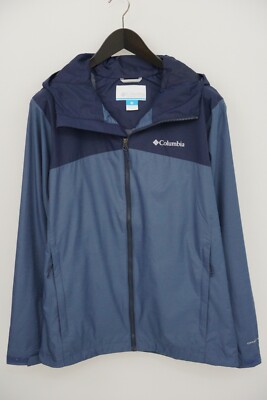Herren Columbi Jacke Atmungsaktiv Blau Wandern Omni-Tech Reißverschluss M VAM337