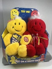 Rare DanDee Smiley Face Duo "Put On A Happy Face" Singing Plush 2001 Works