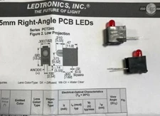 PCT240TR5A LEDTRONICS LED Uni-Color Red 635nm 5MM 2-Pin 12 PIECES