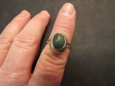 STERLING SILVER GREEN AVENTURINE RING
