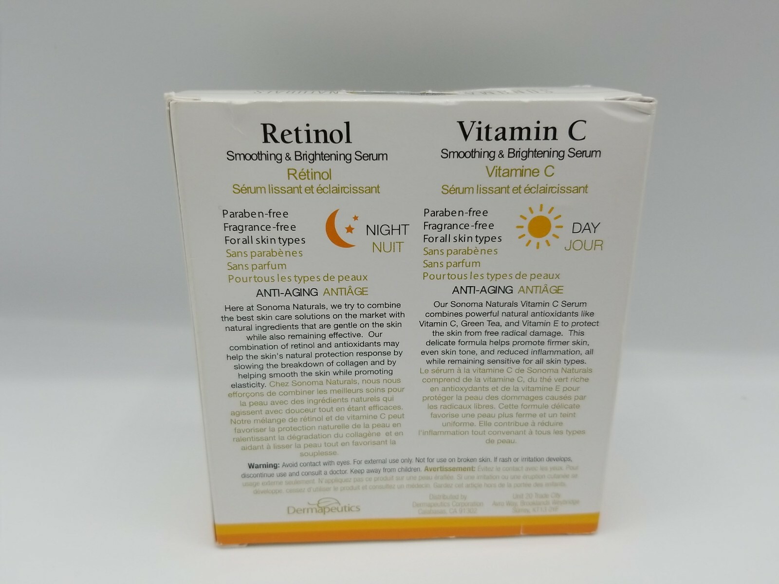Sonoma Naturals Vitamin C/Retinol Day & Night Smoothing Brightening