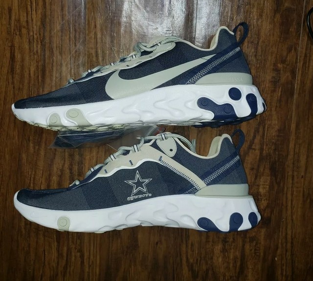 Nike React Element 55 Dallas Cowboys Running Shoes CK4801 &hellip;