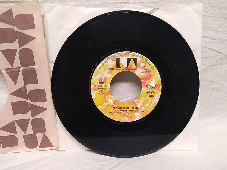 Kenny Rogers Coward Of The County / I Want Make You Smile 45 RPM UA-X1327-Y 1979 - Image 2 of 4