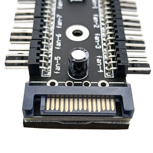 PC CPU Case Fan 10 Port Splitter 4pin PWM Wire Hub Adapter SATA Power Y Cable - 第 2/11 張圖片