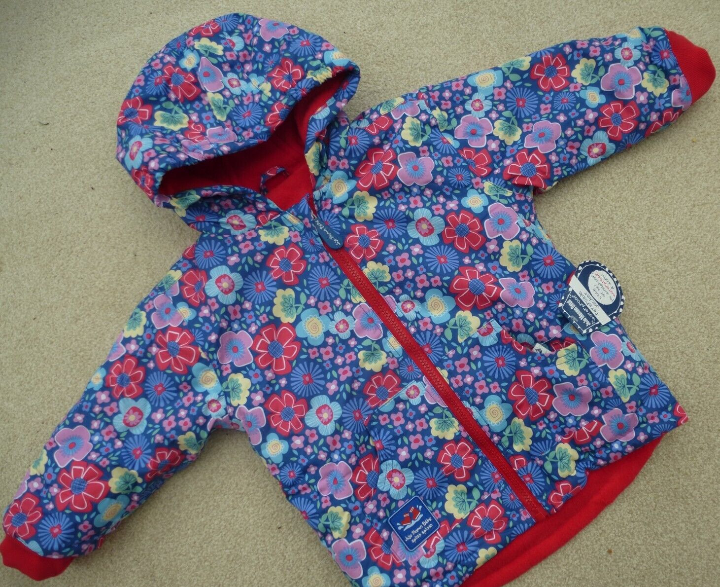 JojO Maman Bebe COAT 12-18m NEW 😊2-in-1 SPRING Fleece Lined RAIN JACKET ☔RRP£49